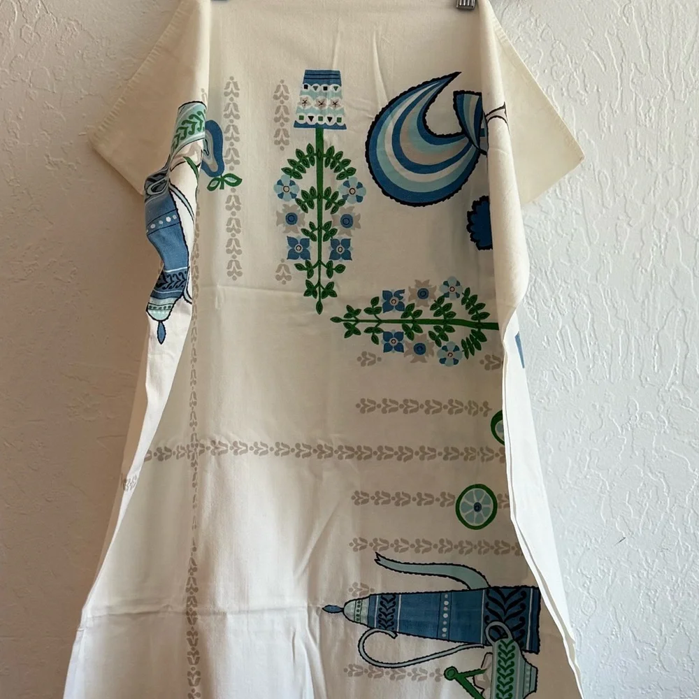 Bundle 3 for 50% off 1950s Midcentury Printed Square Cotton Tablecloth
